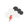thunderstorm with light rain